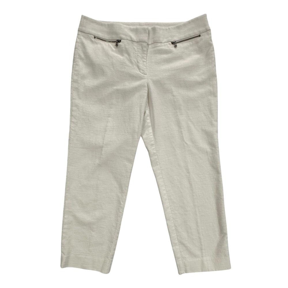 Ann Taylor Loft Petites Marisa Cropped Pants 8P White 16407770 W413